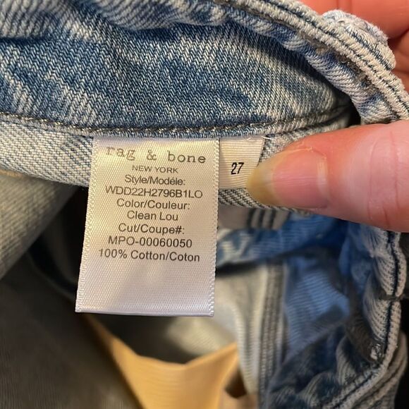 Rag & Bone Mia Yoke Straight Leg Jeans Paper Bag Waist - Picture 8 of 8